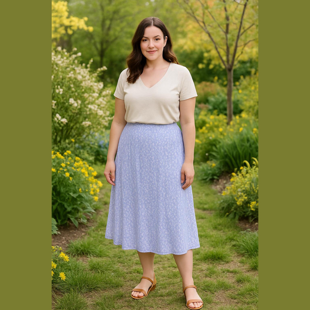 ASOS Purple Midi Slit Floral Skirt- Size 12